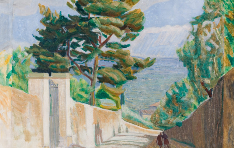 Vej med to figurer, Villa Linda, Firenze