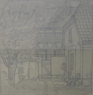 Ribe. Puggårdsgade. Gården ved Tårnborg