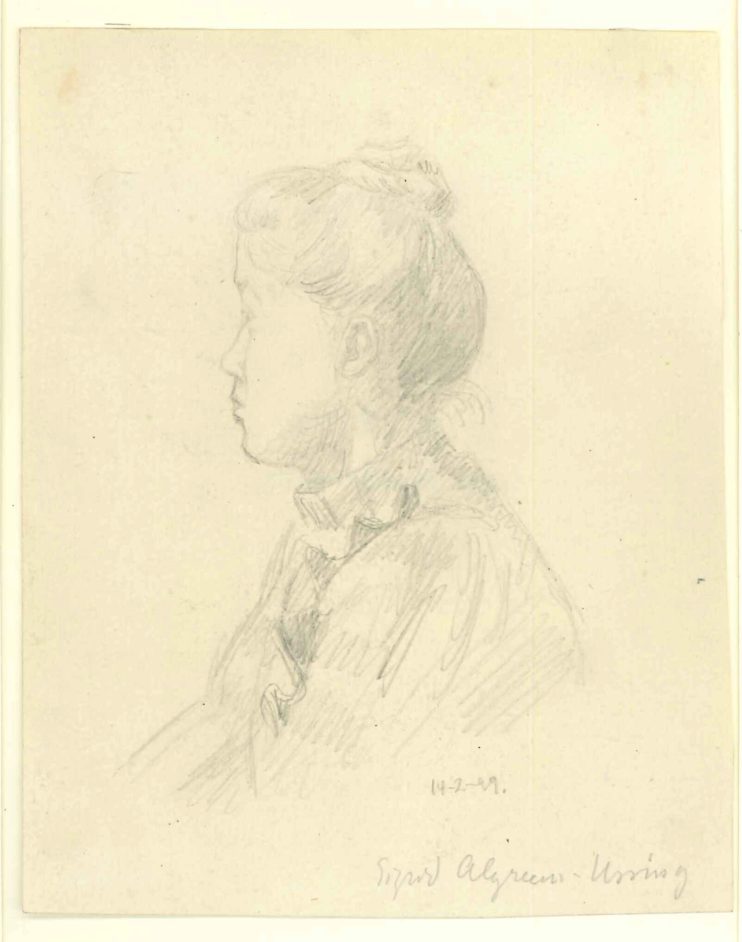 Kvindeportræt i profil