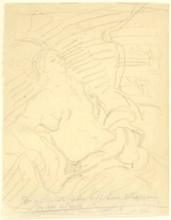 Rids efter Lambert Sustris´Den døende Kleopatra i Staatliche Gemäldegalerie i Kassel (inv.nr. 259)