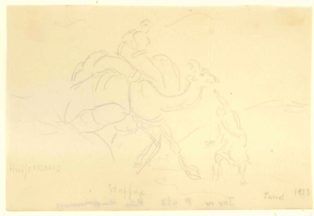 Belæsset kamel med rytter