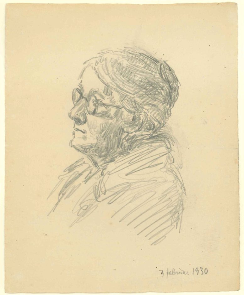 Portræt af en kvinde med briller