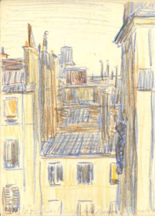 Fra mit vindue i Paris. Hotel Alsace, Rue des Beaux Arts