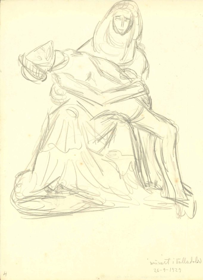 Pietá. Skitse fra museet i Valladolid