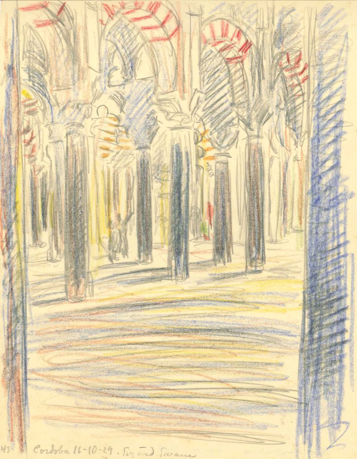 Interiør fra kirke i Cordoba