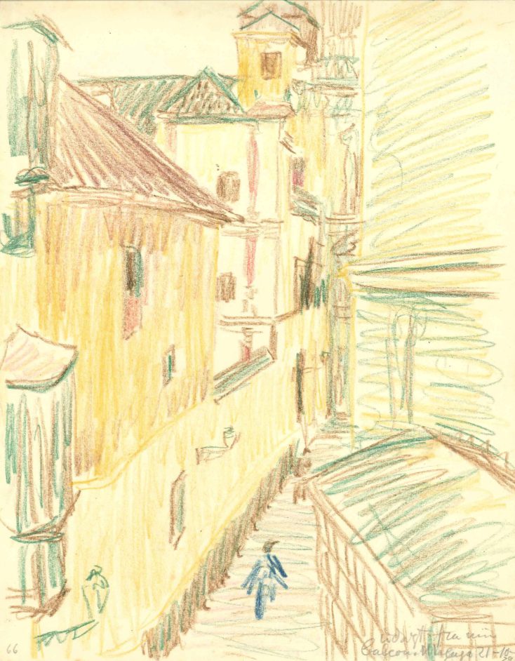 Udsigt fra balkon. Malaga