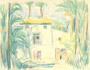 Landskab med hus. Elche