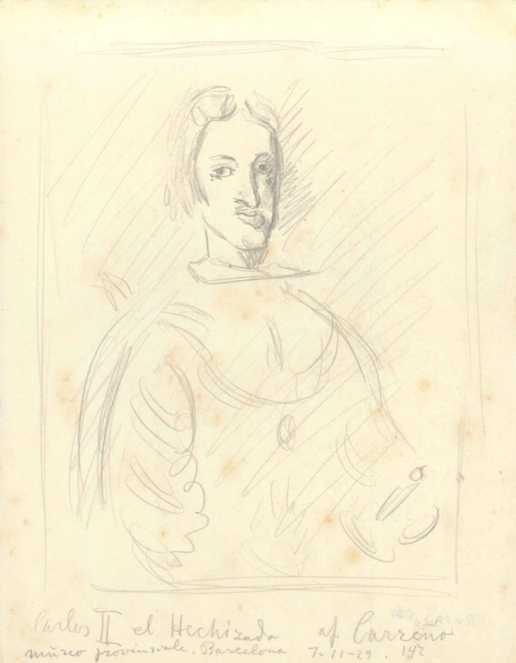 Portrætskitse fra Museum provinciale, Barcelona
