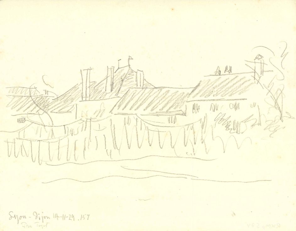 Fra toget. Lyon - Dijon.