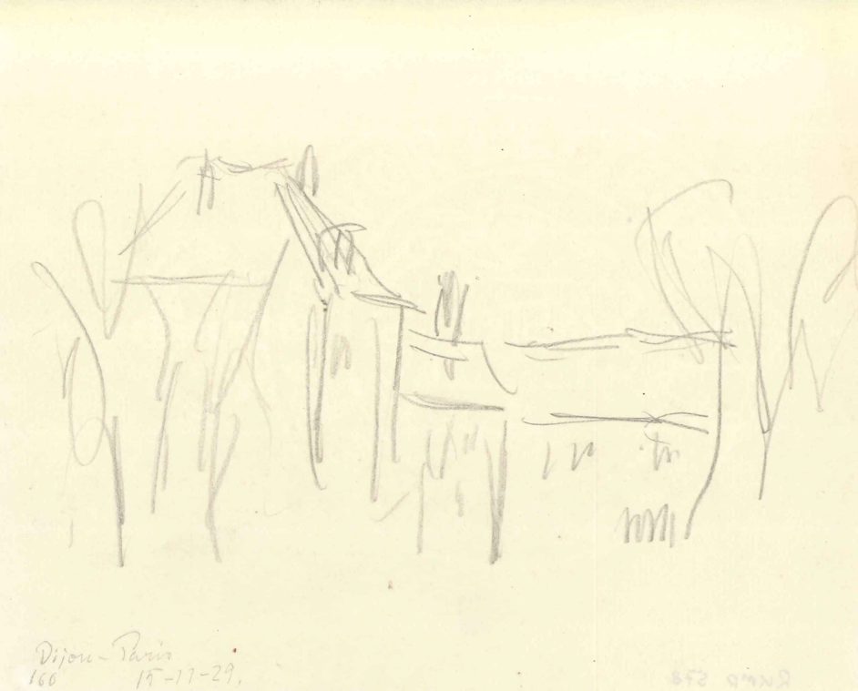 Dijon - Paris. Skitse