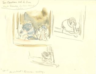 Fra vinduet i Firenze. Middag