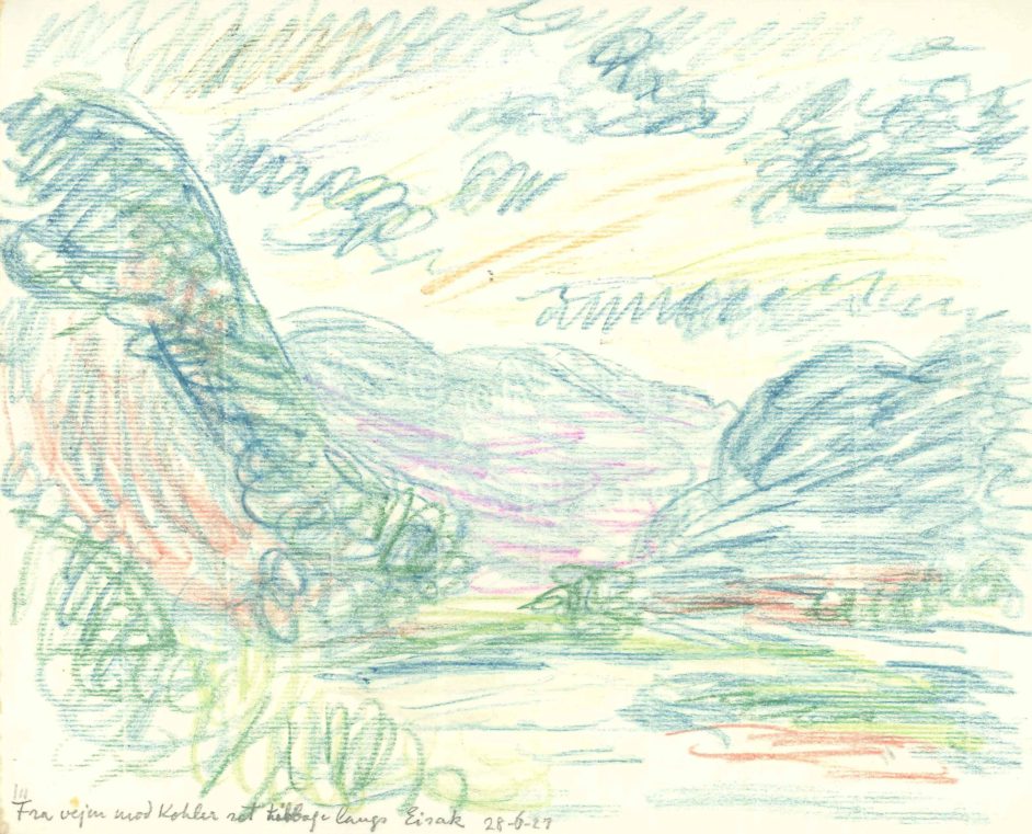 Fra vejen mod Kohler set tilbage langs Eisak