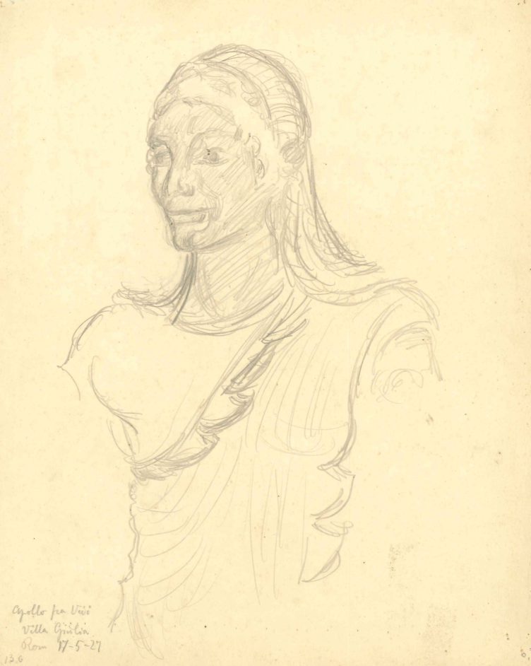 Apollo Fra Villa Giulia. Skitse
