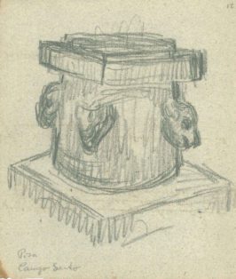 Fra Pisa. Campo Santo. Skitse