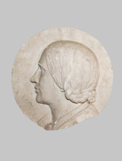 Portrætmedaillon af malerinden Elisabeth Jerichau Baumann