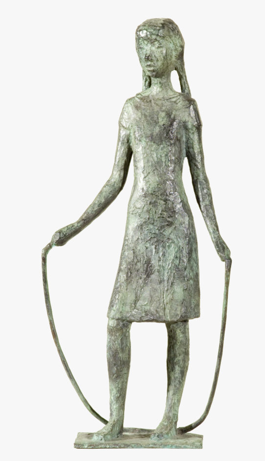 Stående pige med sjippetov